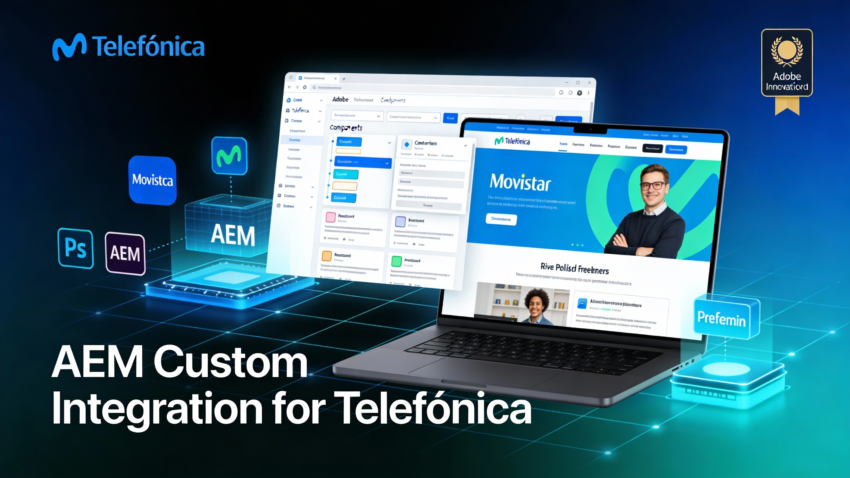 Benutzerdefinierte AEM-Integration für Telefónica