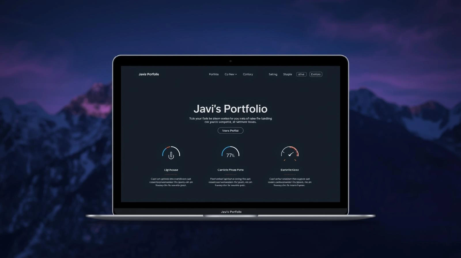 Optimierte Portfolio-Website